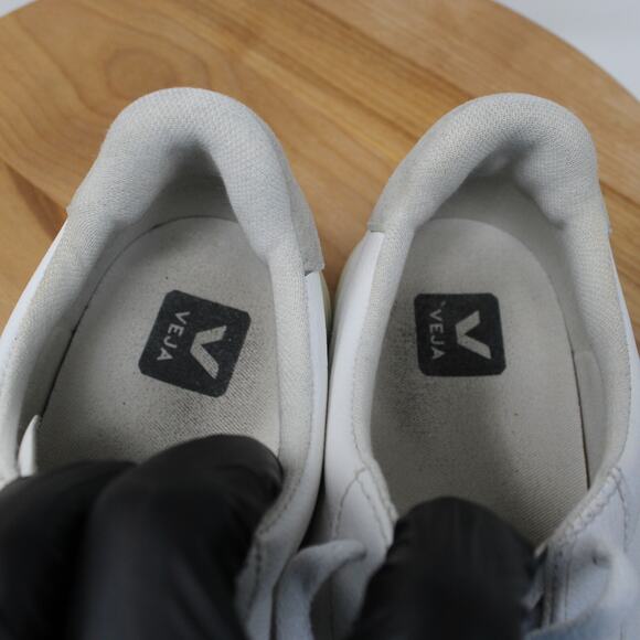 Veja Shoes Womens 10 Campo Leather Sneakers White Gray Comfort Casual Minimalist - Picture 10 of 11
